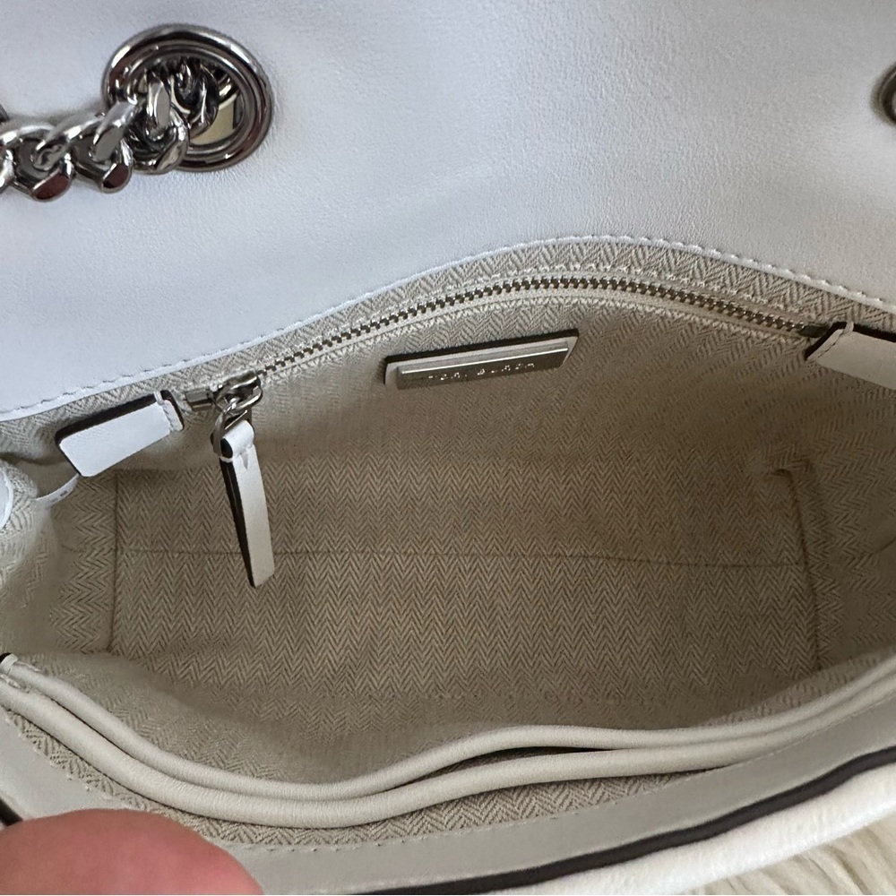 Tory Burch Kira Small Woven Canvas Convertible Shoulder Bag - Picture 15 of 17